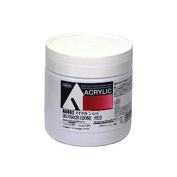 【中古】ホルベイン アクリリック 色つや［甚だしい上半身］ キナクリドンレッド 金802 330ml 016802