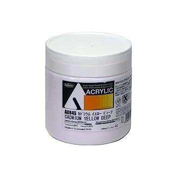 【中古】（非常に良い）ホルベイン アクリリック カラー［ヘビーボディ］ カドミウムイエローディープ AU845 330ml 016845