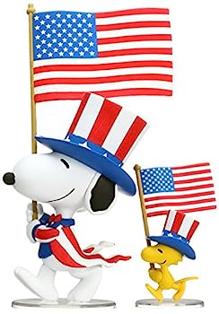 【中古】UDF PEANUTS シリーズ5 U.S.A. SNOOPY & WOODSTOCK ノンスケール PVC製塗装済み完成品