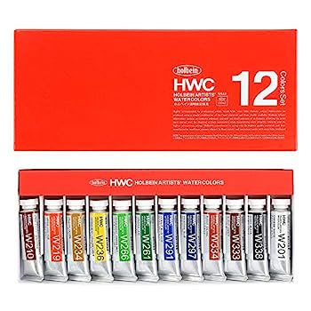 【中古】（人並み外れたに似つかわしい）ホルベイン 澄み切った水彩画絵の具 15ml W440 12色仕掛ける 3440