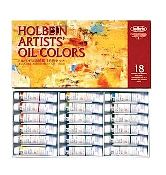 【中古】(非常に良い)ホルベイン 油絵具 10ml H913 18色セット 913|IINEX
