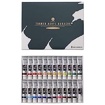 【中古】ターナー色彩 アクリルガッシュ 24色スクールセット AG24C 11ml