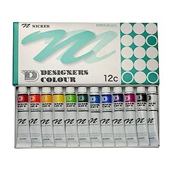 【中古】ニッカボッカ 水彩画絵の具 建築家スカラー 12色仕掛ける 20ml(6号)