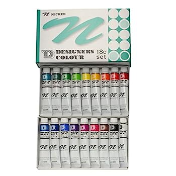 【中古】（人並み外れたに好いたらしい）ニッカボッカ 水彩画えの具 設計者スカラー 18色仕かける 20ml(6号)
