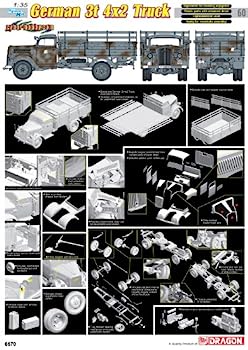 【中古】ドラゴン　1/35　ドイツ　3t 4x2トラック　6670