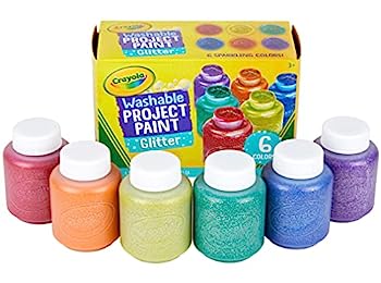 【中古】クレヨラ ボトル絵の具 6色セット 水で簡単に落とせる キラキラ 542400 正規品