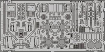 【中古】【非常に良い】プラッツ 1/72 航空自衛隊 F-1用 ディテールアップ エッチングパーツ (外装用) プラモデル用パーツ