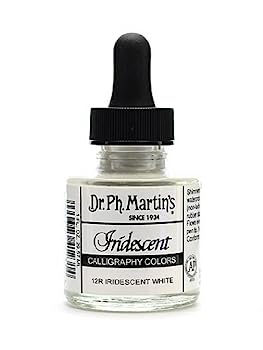 【中古】(非常に良い)Dr. Ph. Martin's Iridescent Calligraphy Color, 1.0 oz, Iridescent White (12R)|IINEX