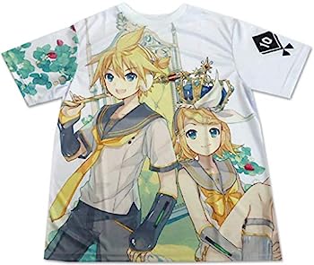 【中古】VOCALOID 鏡音リン・レン 10th Anniversary Shop限定 フルグラフィックTシャツ ホワイト フリーサイズ 鏡音リン＆鏡音レン(A/リン王冠) 単品