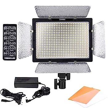 【中古】Yongnuo 600 LEDビデオライト 600球のLEDを搭載 カメラ&ビデオカメラ用 AC電源アダプター付き｜IINEX
