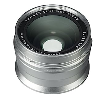 【中古】富士フイルム フジノン ワイド変換レンズ X100シリーズカメラ用 シルバー (WCL-X100 S II)
