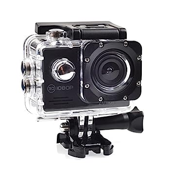 【中古】SAC 盛りだくさん固定ディスク 1080p 相応う動き写真器 2in液晶 30M雨合羽入れもの付き添い人 AC200BK
