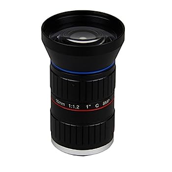 【中古】Quanmin Starlight 8MP 4K 1インチ 16mm F1.2 マニュアル ITS 道路交通監視 CCTV レンズ Cマウント 5MP 6MP 8メガピクセル HD ボックス ボディ C