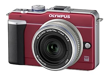 【中古】（非常に良い）OLYMPUS マイクロ一眼 PEN E-PL1パンケーキレンズキット ルビーレッド E-PL1 PKIT RED (メーカー受注販売モデル)