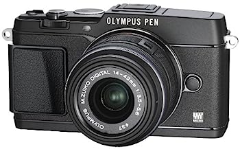 【中古】（人並み外れたに好いたらしい）OLYMPUS 鏡鑑受け答え一眼 PEN E-P5 14-42粍 水晶体一揃いの道具(ビューファインダー VF-4仕かける) 黒いこと E-P5 14-42粍 LKIT BLK ミラーレス一眼カメラ-TV・オーディオ・カメラ-デジタルカメラ