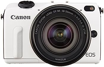 【中古】Canon ミラーレス一眼カメラ EOS M2 EF-M18-55 IS STM レンズキット(ホワイト) EF-M18-55mm F3.5-5.6 IS STM 付属 EOSM2WH-1855ISSTMLK