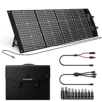 【中古】ELECAENTA ソーラーパネル 120W PD45W/QC3.0/DC出力 XT60 Anderson DC8020 MC4コネクタ付き 3M超長DCケーブル 逆流防止 並列使用可 折りたたみ式