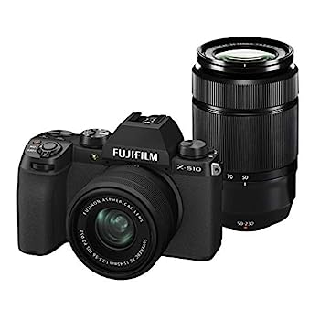 【中古】FUJIFILM 銀鏡レスデジタルカメラ X-S10 W望遠レンズ一揃いの道具 F X-S10LK-1545/50230 黒いこと