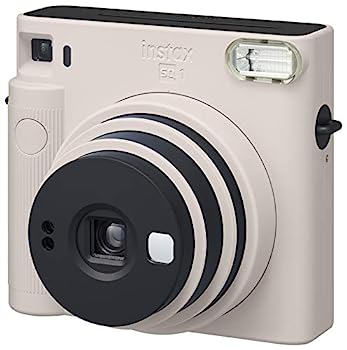 【中古】FUJIFILM インスタントカメラ "チェキスクエア"instax SQUARE SQ1 チョークホワイト INS SQ 1 WHITE｜IINEX
