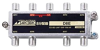 【中古】（非常に良い）日本アンテナ 共同受信用8分配器 屋内用 4K8K放送対応 1端子電通型 D8E｜IINEX