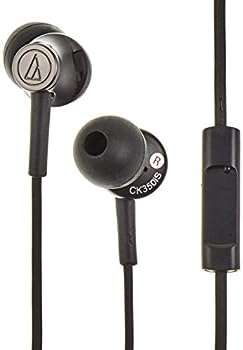 【中古】（非常に良い）audio-technica スマートフォン用カナル型イヤホン リモコン/マイク付 ブラック ATH-CK350iS BK 6,974円