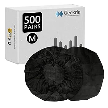 【中古】(非常に良い)Geekria カバー 1000個入(500ペア) 互換性 ヘッドホンカバー 劣化防止、防塵 イヤーパッドカバー ストレッチニット 直径8-11cm 中型 ヘッドホン|IINEX