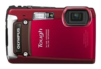 【中古】（人並み外れたに好いたらしい）OLYMPUS デジタル写真器 TG-820 赤いこと 10m雨合羽 2m耐落下ぼうぜん自失 -10℃耐低温 耐荷重100kg 1200万絵素 後ろ側照らしだす型CMOS 光学5倍望遠レンズ DUAL IS ご機嫌