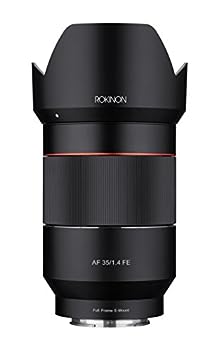 【中古】（非常に良い）Rokinon AF 35mm f/1.4 オートフォーカス 広角フルフレームレンズ Sony FEマウント用 ブラック (IO3514-E)｜IINEX