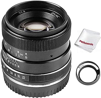 【中古】（非常に良い）PERGEAR 35mm F1.2 大口径 単焦点レンズ 手動焦点固定レンズ SONY NEX/FS5/A6000/A6100/A6300/A6400 APS-Cミラーレスカメラに対応 レンズフード