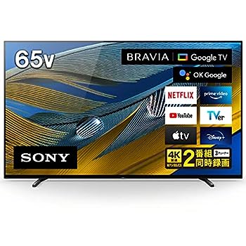 【中古】（非常に良い）ソニー 65V型 4K 有機EL テレビ ブラビア XRJ-65A80J OLED BRAVIA XR 倍速 Google TV ソニー・ピクチャーズの映画2付き 4K/120fps対応 10畳以上