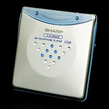 【中古】（人並み外れたに好いたらしい）SHARP せつ然たる MD-ST70L-A 青味 携帯型MD電気蓄音機（MD生まれ変わり専用機）
