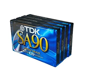 【中古】(非常に良い)TDK SA 90 Super Avilyn ハイバイアス アルティメットCDパフォーマンス ブランクオーディオカセット - 4パック|IINEX