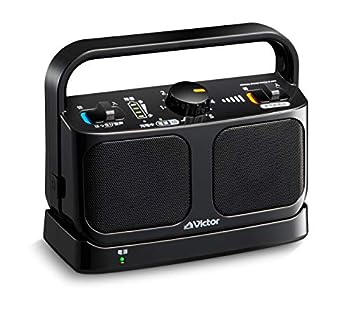 【中古】（非常に良い）JVCケンウッド Victor SP-A900-B 手元テレビスピーカー ワイヤレス みみ楽シリーズ 母の日 簡単操作 軽量 生活防水 連続20時間使用可能 ブラック