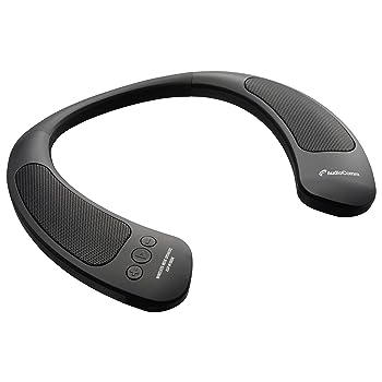 【中古】（人並み外れたに似つかわしい）オーム電機 AudioComm Bluetoothワイヤレスネックスピーカー 黒いこと 首掛け式 無線電話金棒引き Bluetooth ASP-W1000N-K 03-2054 OHM