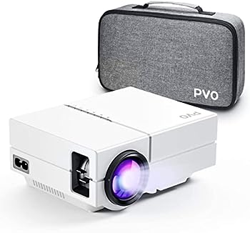 【中古】（非常に良い）小型 プロジェクター PVO プロジェクター 4500lm ホームシアター 1080PフルHD対応 最大200インチ大画面 スマホ/パソコン/タブレット/ゲーム機/DV