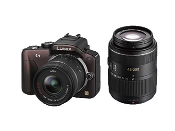 【中古】（非常に良い）パナソニック ミラーレス一眼カメラ LUMIX G3 ダブルズームキット センシュアルブラウン DMC-G3W-T