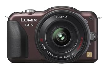 【中古】（非常に良い）パナソニック ミラーレス一眼カメラ ルミックス GF5 レンズキット 電動ズームレンズ付属 センシュアルブラウン DMC-GF5X-T