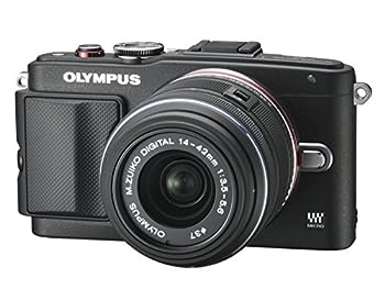 【中古】（非常に良い）OLYMPUS ミラーレス一眼 PEN Lite E-PL6 レンズキット ブラック E-PL6 LKIT BLK