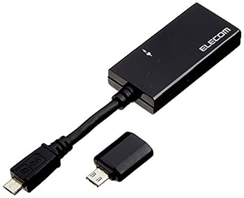【中古】（人並み外れたに似つかわしい）ELECOM MHLうつり変わりアダプター Galaxy用うつり変わりアダプター付 5糎 黒いこと MPA-MHLAD04BK