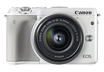【中古】(非常に良い)Canon ミラーレス一眼カメラ EOS M3 レンズキット(ホワイト) EF-M15-45mm F3.5-6.3 IS STM 付属 EOSM3WH-1545ISSTMLK