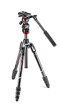【中古】(非常に良い)Manfrotto 三脚 Befree live カーボン 4段 ビデオ雲台 T三脚キット ブラック 全伸高150cm 最低高41cm ミラーレス一眼 運動会 旅行 ブイログ MVKB|IINEX