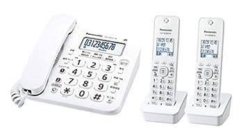 【中古】（人並み外れたに似つかわしい）パナソニック RU・RU・RU デジタルコードレス電話 子機2台付き添い人 1.9GHz DECT判定基準遣りかた 白いこと VE-GZ21DW-W