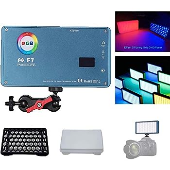 【中古】（非常に良い）FalconEyes F7 12W RGBライト ハニカムソフト付き Miniポケットカメラライト 磁石吸着機能 Bi-Color2500K-9000K CRIT97 4060LUX＠0.3ｍ Type-C充