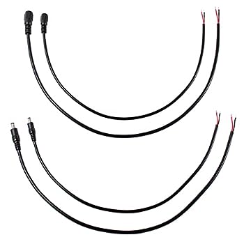 【中古】（非常に良い）KSOPUERT DC電源ケーブル 5.5ｍｍx2.1ｍｍ 1.6フィート (0.5m) オス&メスプラグから裸線オープンエンド電源ワイヤー供給修理ケーブル 20 AWG バ