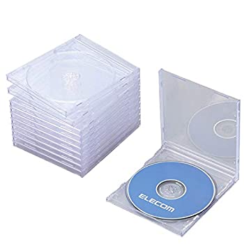 【中古-非常に良い】 エレコム CD/DVDプラケース/1枚収納/10パック/クリア