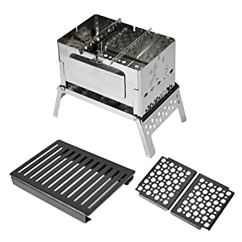 【中古-非常に良い】笑's コンパクト焚き火グリルB-6君 3点セット(B6君/専用ハードロストル/グリルプレート)SHO-0004-10-25｜IINEX 12,262円