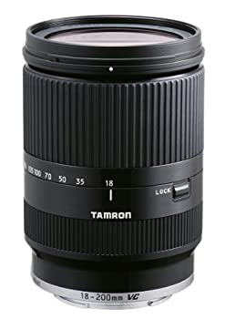 【中古-非常に良い】 Tamron 高倍率ズームレンズ 18-200mm F3.5-6.3 DiIII VC キャノン EOS M用 ミラーレスカメラ EOS M専用 ブラック B011EM-BLACK