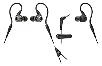 【中古-非常に良い】audio-technica SONICSPORT カナル型イヤホン 防水仕様 スポーツ向け ブラック ATH-SPORT3 BK