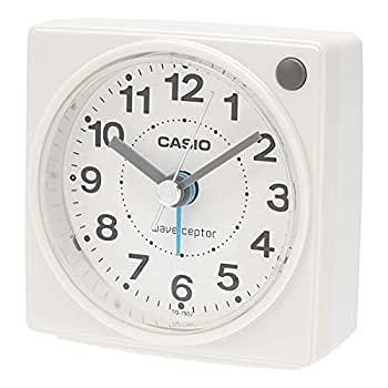 【中古-非常に良い】 CASIO カシオ 置時計 電波時計 アナログ 角型 ホワイト TQ-750J-7JF
