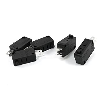 【中古-人並み外れたに好いたらしい】 クリニークNO + NCのSPDT 3ピンブラックプッシュボタンアクションモメンタリマイクロスイッチ